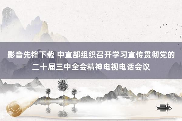 影音先锋下载 中宣部组织召开学习宣传贯彻党的二十届三中全会精神电视电话会议