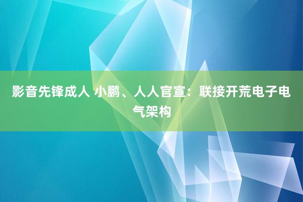 影音先锋成人 小鹏、人人官宣：联接开荒电子电气架构