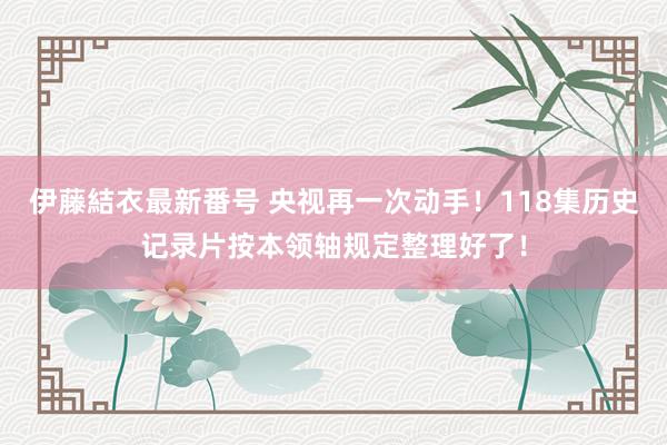 伊藤結衣最新番号 央视再一次动手！118集历史记录片按本领轴规定整理好了！