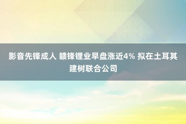 影音先锋成人 赣锋锂业早盘涨近4% 拟在土耳其建树联合公司