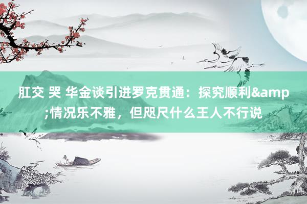 肛交 哭 华金谈引进罗克贯通：探究顺利&情况乐不雅，但咫尺什么王人不行说