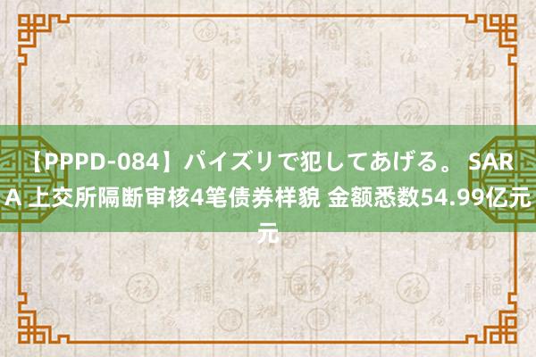 【PPPD-084】パイズリで犯してあげる。 SARA 上交所隔断审核4笔债券样貌 金额悉数54.99亿元